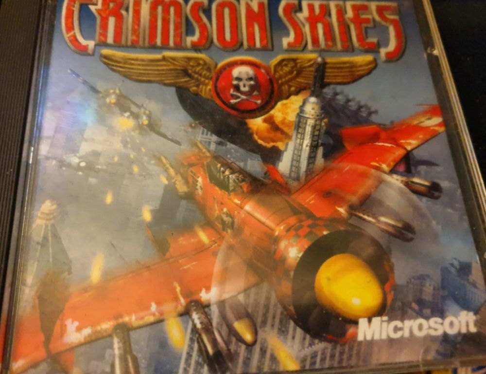 A photo of my copy of PC Crimson Skies from when I picked it up in 2000