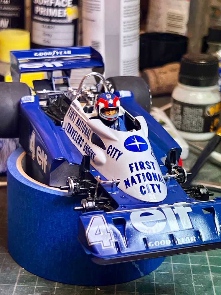 1/20 Tyrell P34 almost finished - wears the 1977 Monaco GP colour scheme