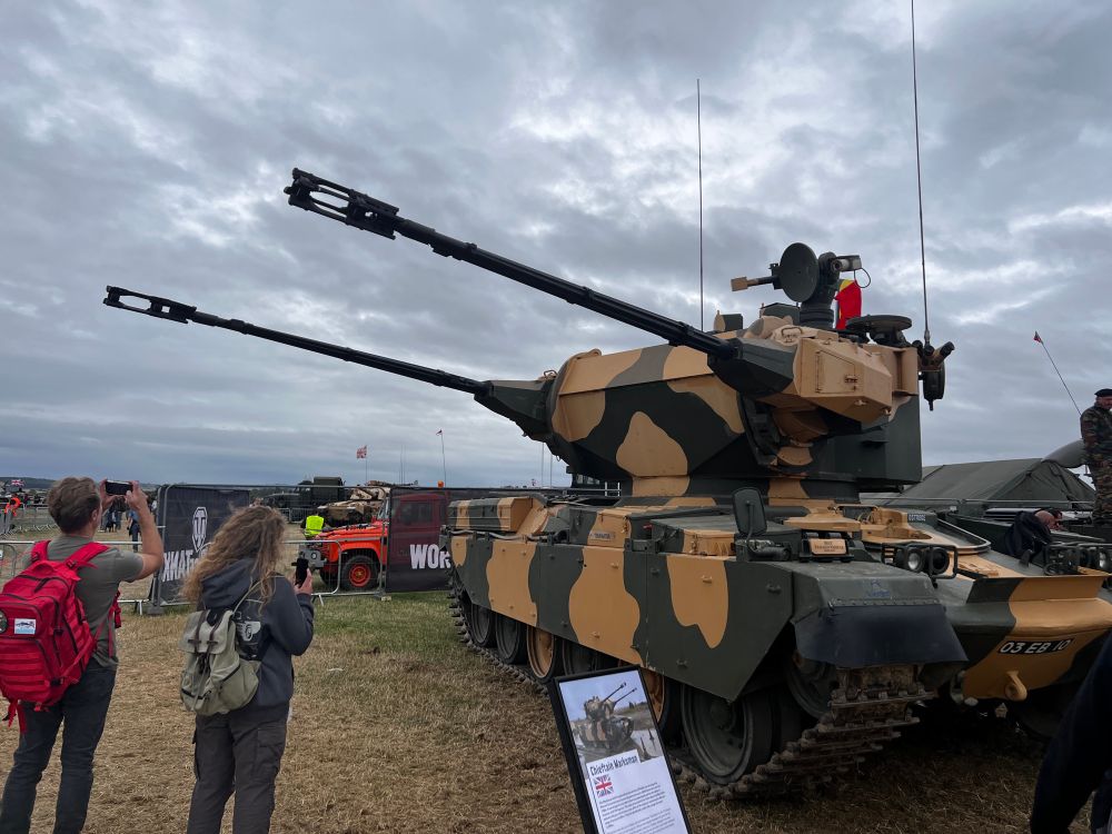 Marksman SPAAG featuring twin Oerlikons on a Cheiftain tank chassis. It never got past the trial stage