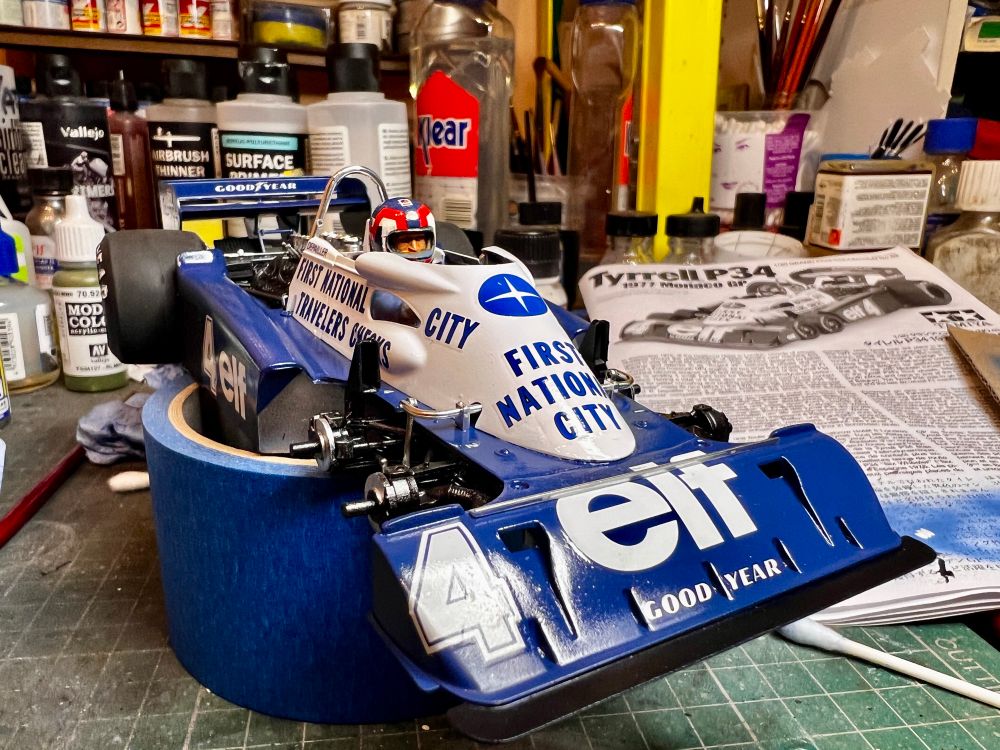 1/20 Tyrell P34 almost finished - wears the 1977 Monaco GP colour scheme