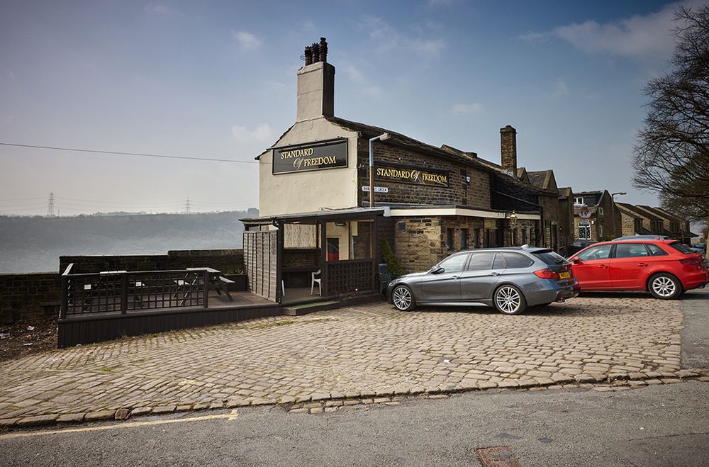 View of the Standard of Freedom pub in Halifax