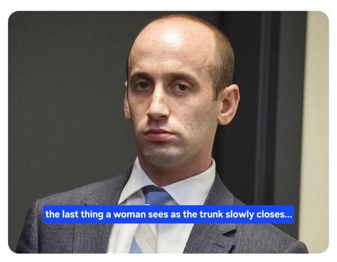 pic of stephen miller - the last thing a woman sees as the trunk slowly closes...