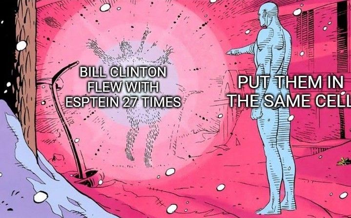 someone saying 'bill clinton flew with epstein 27 tiems'

and this other guy seems to be electrocuting him and saying 'put them in the same cell'