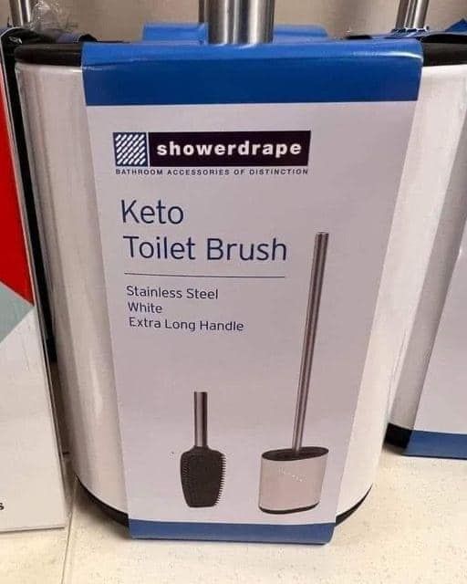 showerdrape bathroom accessories of distinction

keto toilet brush

stainless steel, white, extra long handle 

it's a toilet brush
