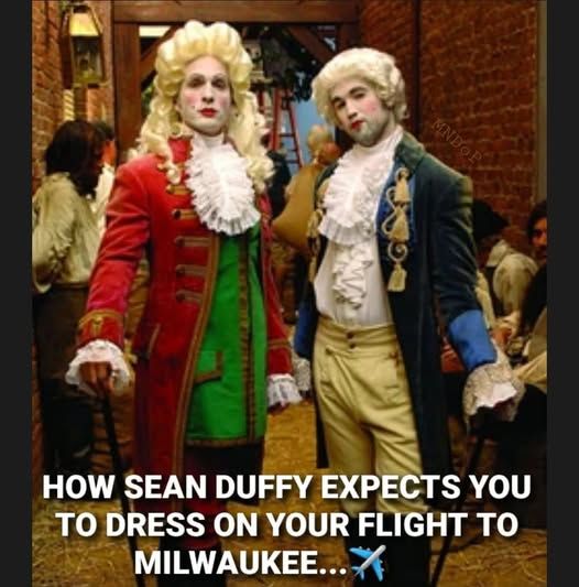 [pic of guys from always sunny in philadelphia dressed like royals in france 1600s or 1700s] how sean duffy expects u to dress on your flight to milwakuee...
