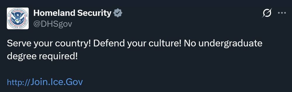 Serve your country! Defend your culture! No under undergraduate degree required!