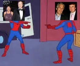spiderman 1 has elon and Ghislaine Maxwell

vs 

spiderman 2 - epstein and trump