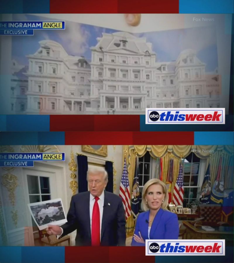 Mafia Don wants to do this to the White House after his ballroom is completed.

The look on his interviewer Laura Ingraham's face says it all.