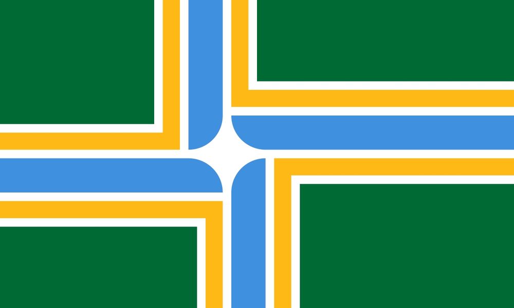 Flag of the city of Portland, Oregon.
