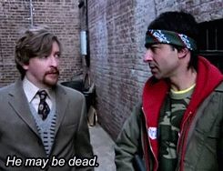 "He may be dead" scene in GIF form, from Flight of the Conchords