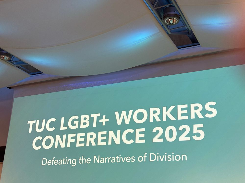 Notice saying TUC LGBT+ Workers Conference 2025