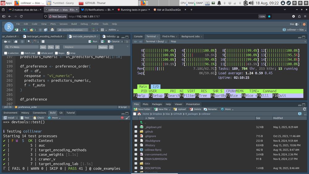 Running testthat unit tests in parallel with Rstudio.