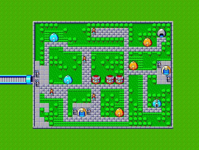 Mapa da cidade de Camineet do jogo Phantasy Star.