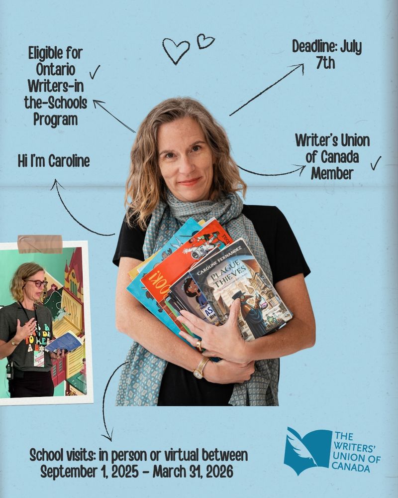 Ontario teachers, librarians, PTA, and parents -- the Writer's Union of Canada application window is now OPEN for the Ontario Writers-in-the-Schools Program. 

"Supported by the Ontario Arts Council and the Government of Ontario, the Union’s Writers-in-the-Schools (WITS) program provides funding for in-person or live virtual author presentations in Ontario’s schools. This program allows authors and students to connect while providing an honorarium to the author for their time. Applicants must be members of The Writers’ Union of Canada." -- TWUC

I offer in-person and virtual author visits for my picture books, early readers and middle grade book:

🔖Plague Thieves
🔖 Asha and Baz series
🔖 Hide and Seek: Wild Animal Groups in North America
🔖 The Adventrues of Grandmasaurus

Contact me to discuss. Application deadline is July 7th.

#kidlit #CanKidLit