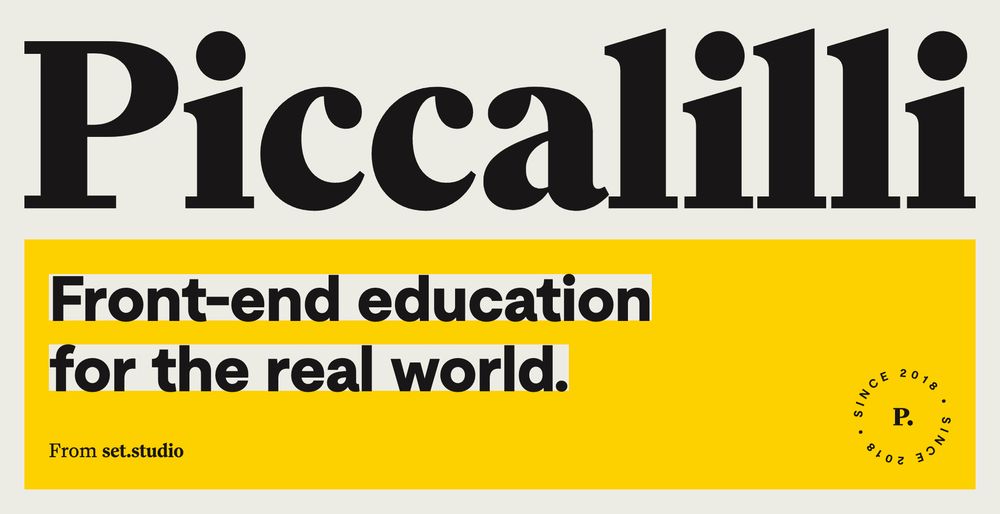 Piccalilli. Front-end education for the real world. From Set Studio
