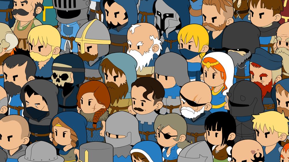 A variety of medieval fantasy characters.