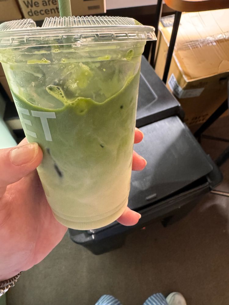 Pretty vibrant green matcha 