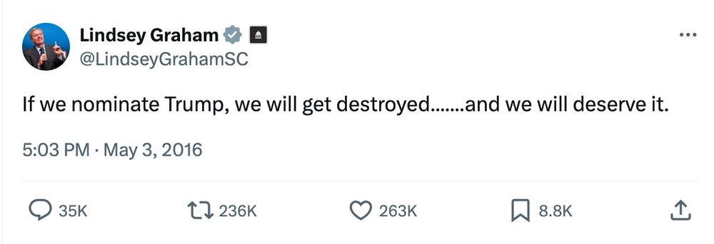 Old Lindsey Graham tweet