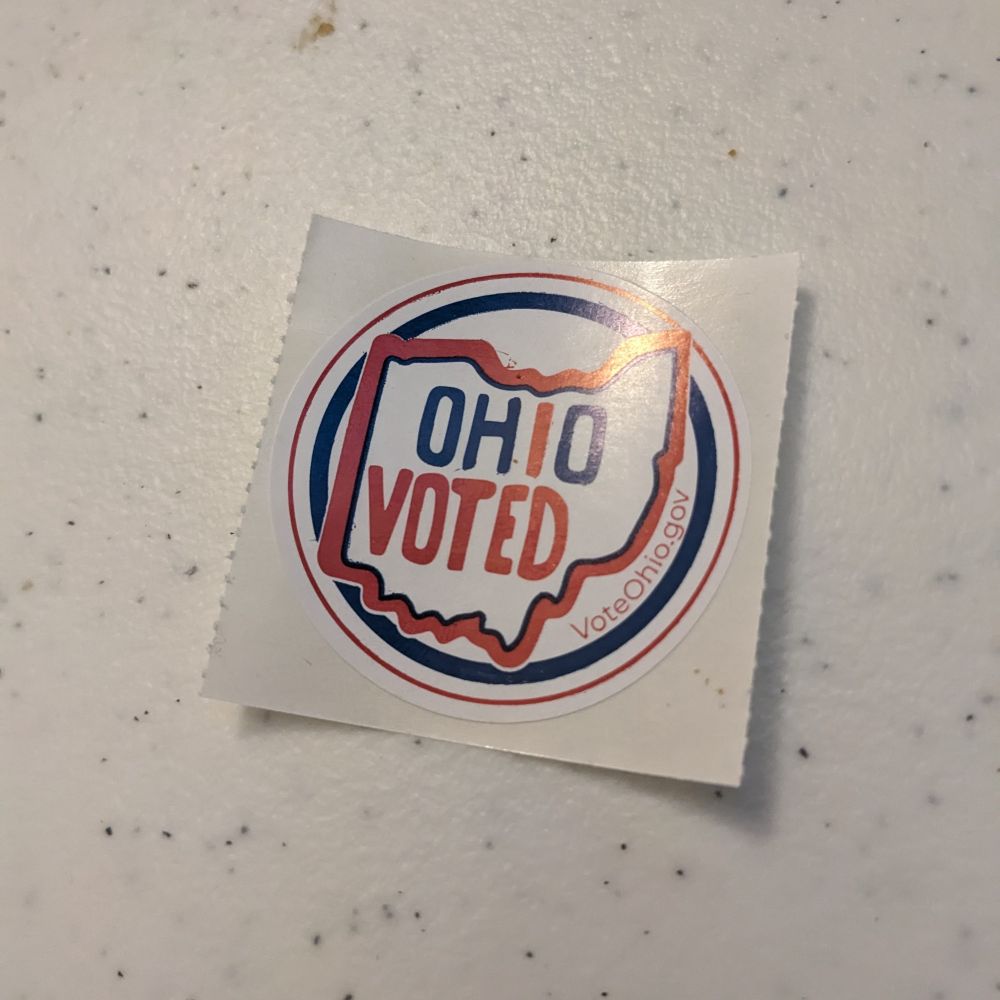 Ohio voted sticker