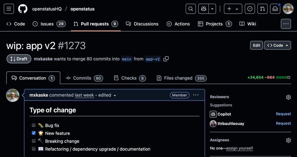 Draft pull request for the v2 of the dashboard