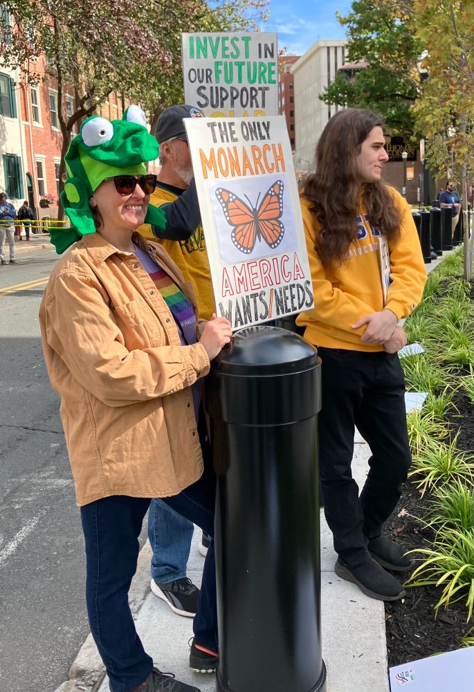 Demonstrators in Trenton
