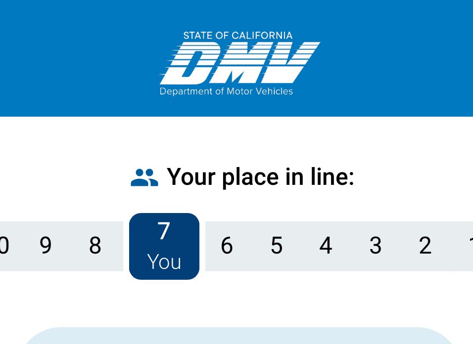 DMV line website 