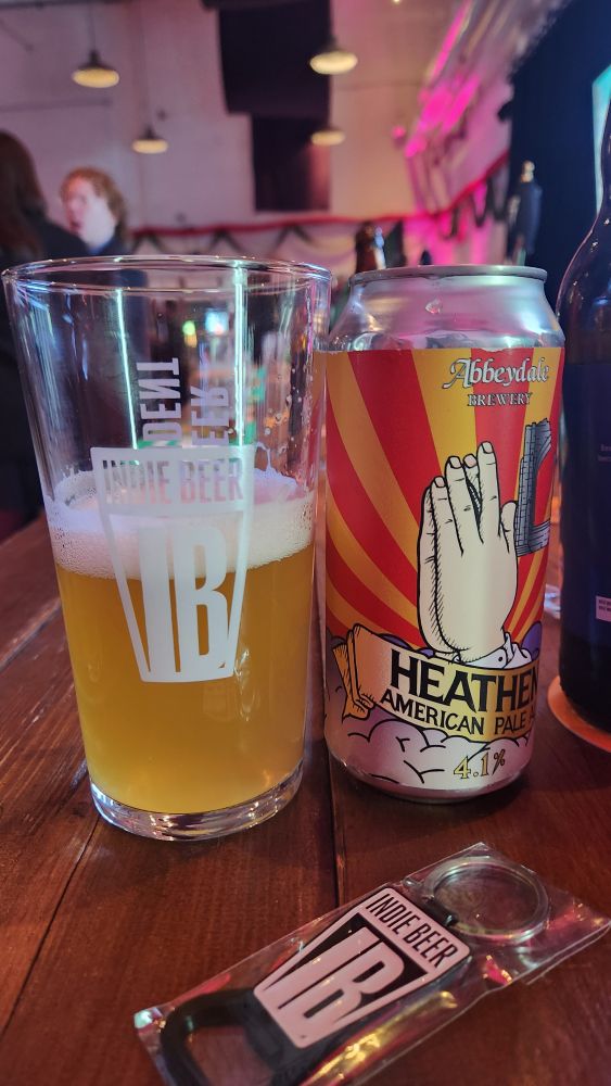 Abbeydale Heathen cans at the British Guild of Beer Writers Awards 