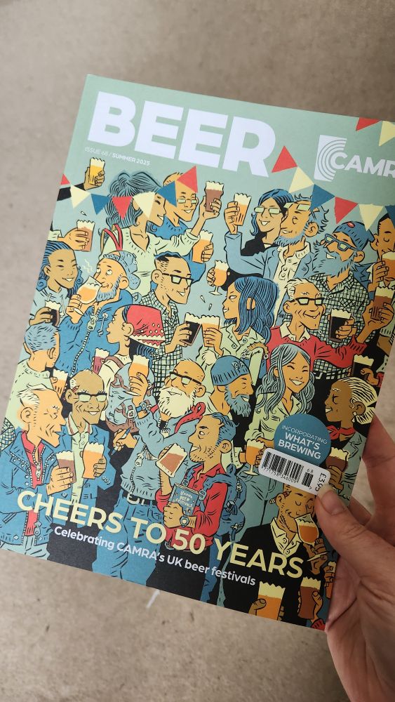 The front cover of BEER magazine, featuring an adapted version of my new book cover by illustrator Simon Gane.