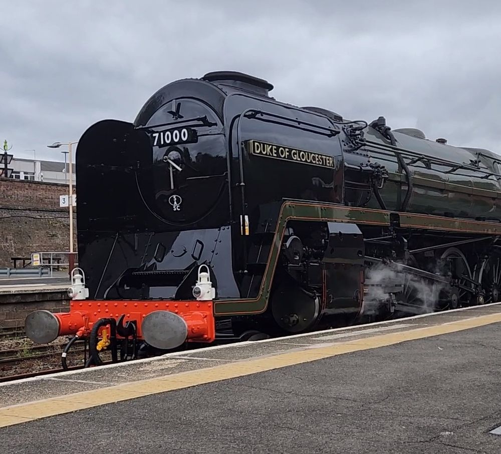 It's a big black steam train.