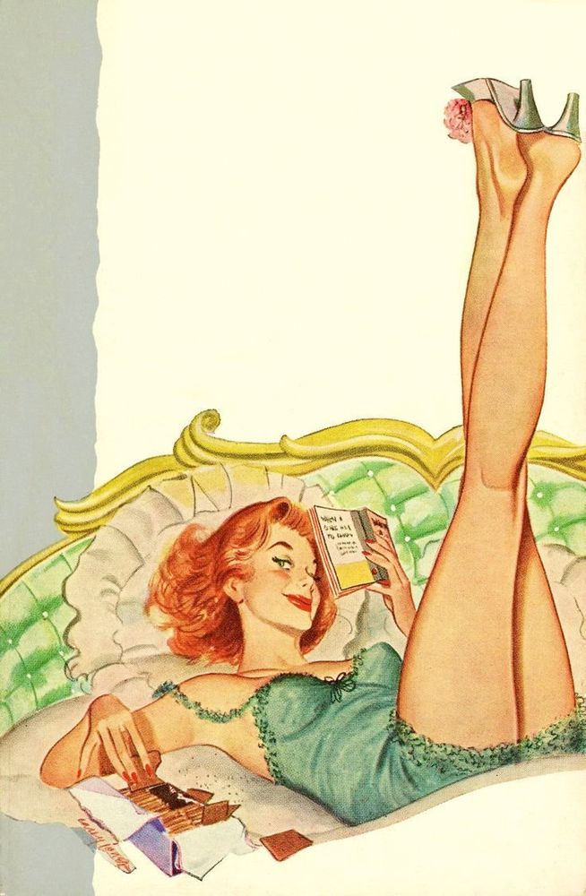 Cover art for a joke book from 1955 called "Crackers in Bed" .
