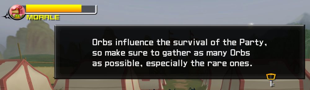 Orbs influence the survival of the Party, so make sure to gather as many Orbs as possible, especially the rare ones.