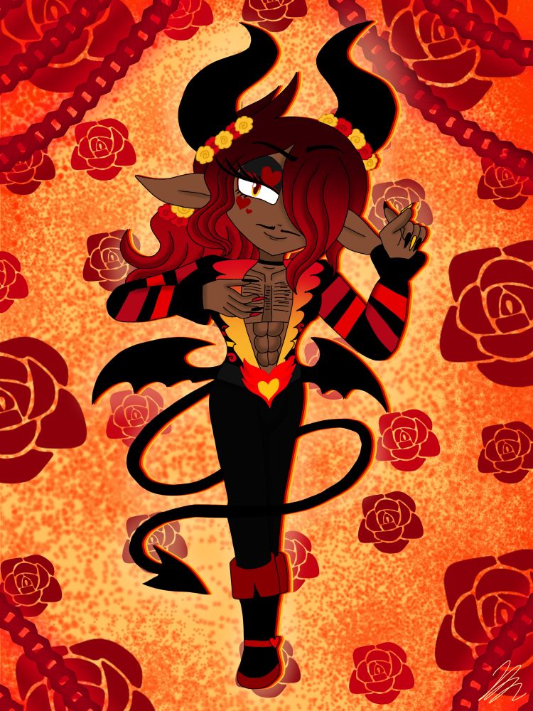 Zagrius!

The second one out of the closed species ocs, Zagrius has a fiery passion and he is very flirtatious to a fault. His acts involve fire breathing and fire-dancing so he rarely ever wears a hat for his acts.

Oh and he has a HUGE crush on Sigewinne ;)