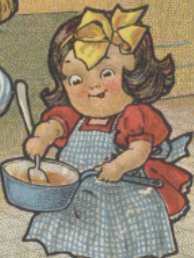 Illustration of a campbells kid from a retro advertisement 