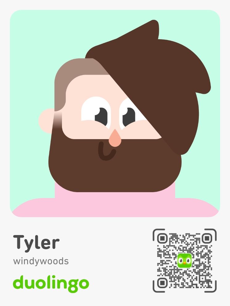 Tyler's Duolingo avatar and username - windywoods