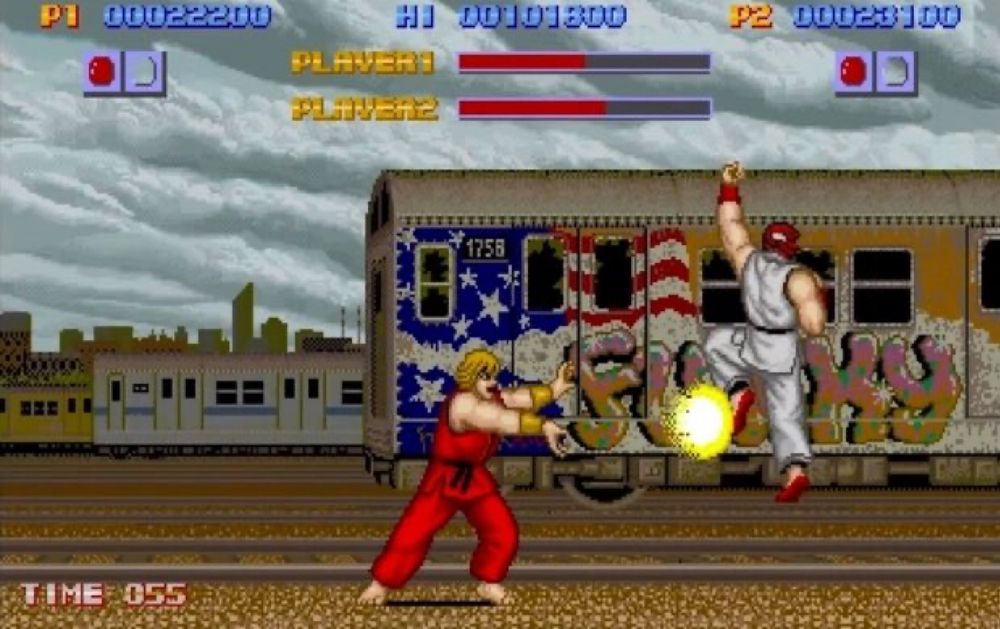 Street Fighter (1) arcade game screenshot