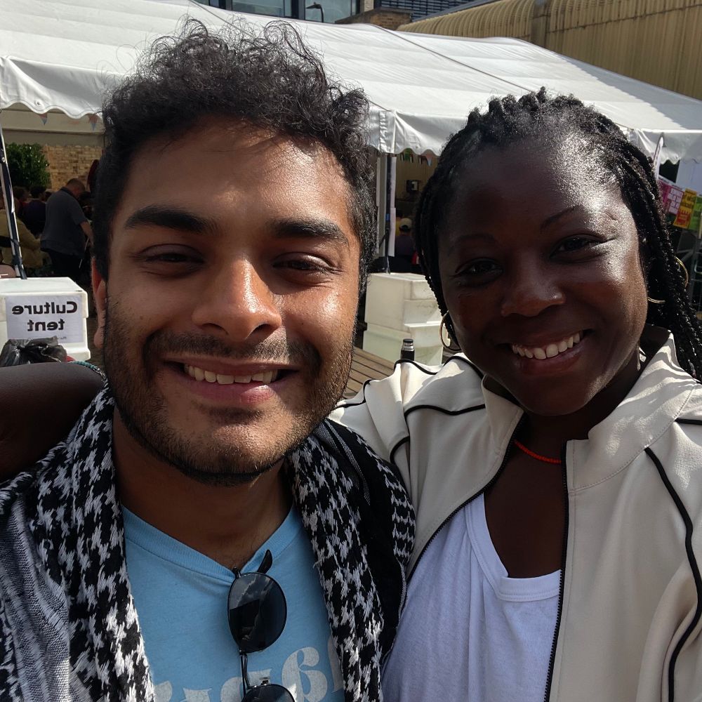 Rajiv Sinha and Antoinette at the Marxism 2025 Festival.