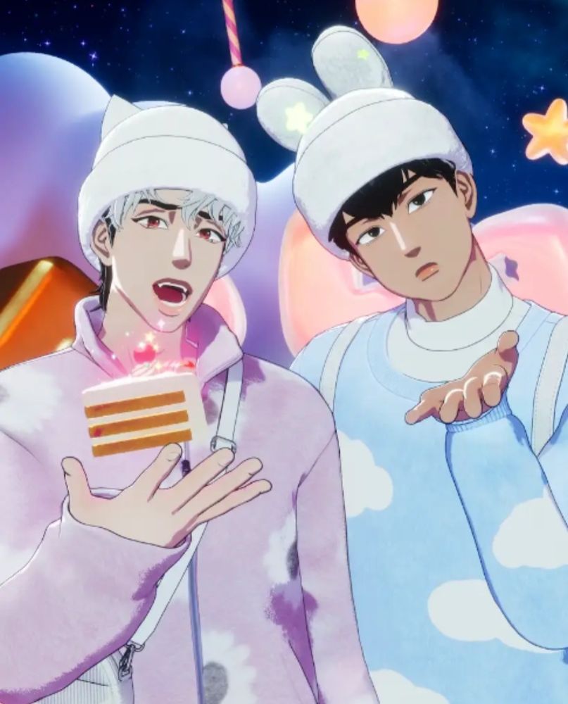 PLAVE PLBBUU Eunho, Hamin posing, Eunho with a cake lol