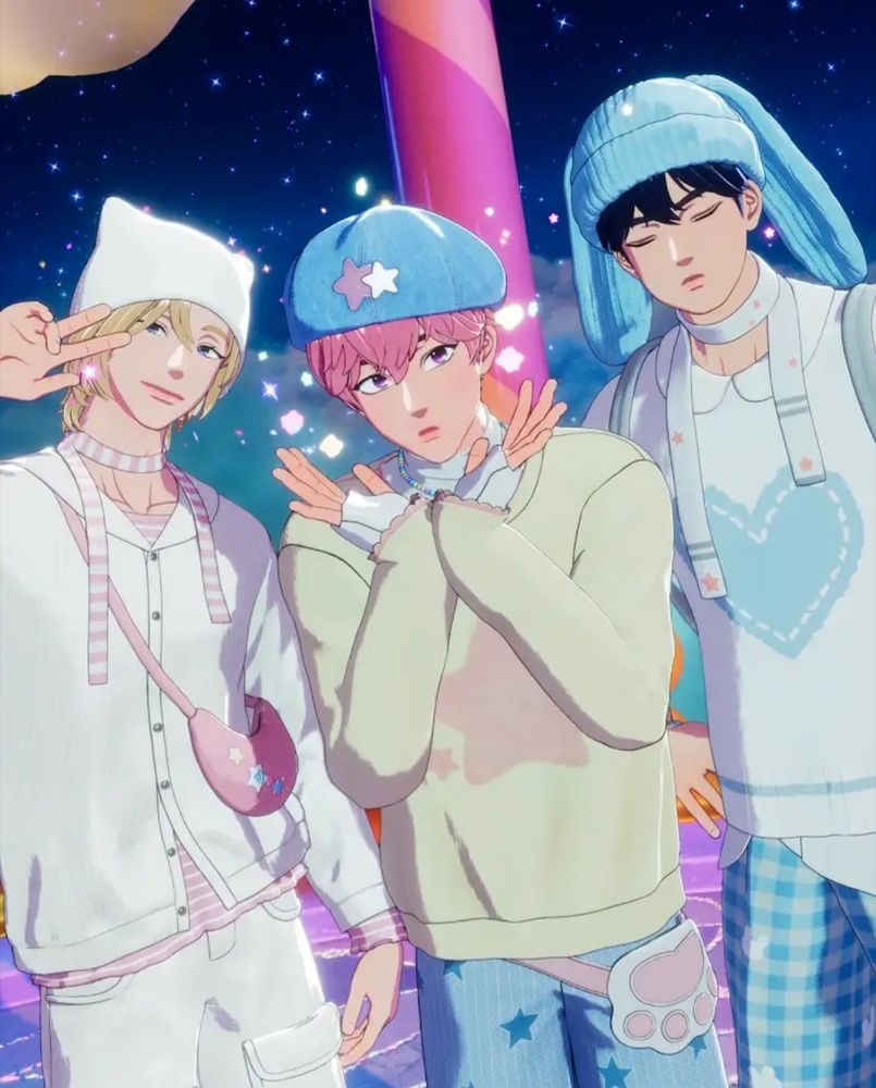 PLAVE PLBBUU Noah, Bamby, Yejun posing