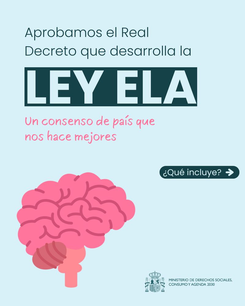 Aprobamos el Real Decreto que desarrolla la Ley ELA. Un consenso de país que nos hace mejores. ¿Qué incluye?