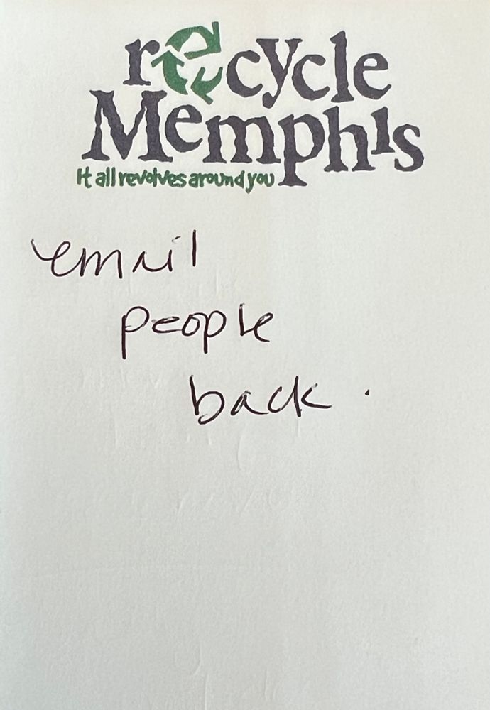 To do list: reply to emails. 