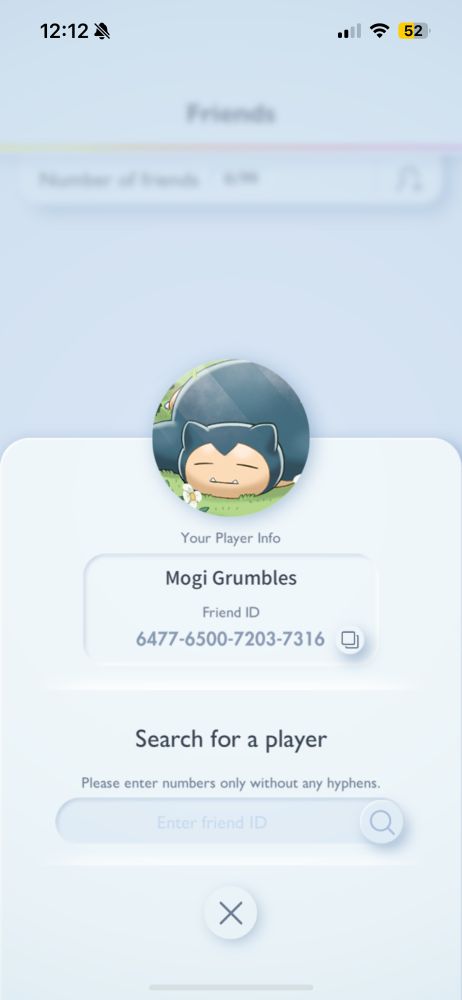 Pokémon TCG friend profile
Mogi Grumbles
Friend ID
6477-6500-7203-7316