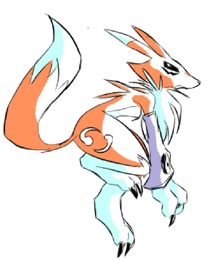 a drawing of a renamon