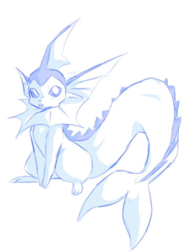 a drawing of vaporeon from the pokemon franchise