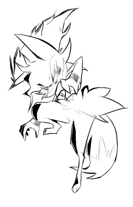 a braixen oc of mine performing a pose originated from DIO from Jojo's Bizarre Adventure