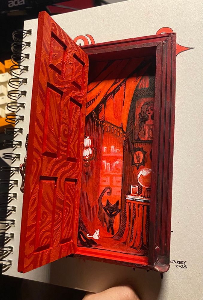 This is supposed to be for the inside of the door but i couldn’t bear to cut it out. So it’s gonna get a printed copy