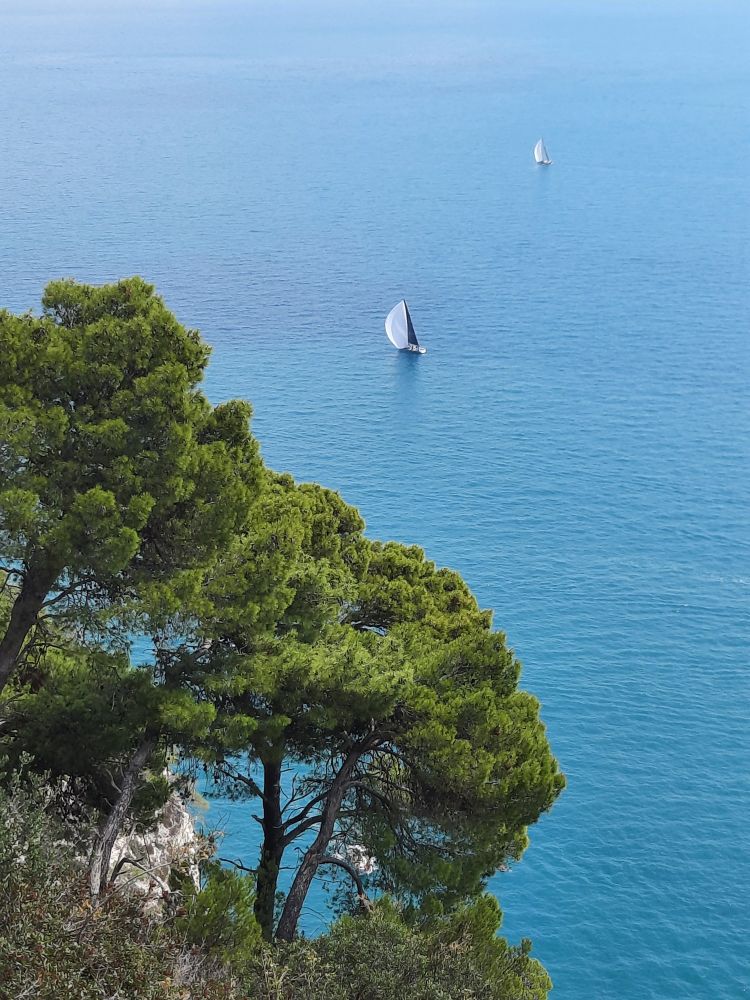 Segelschiff im Mittelmeer.