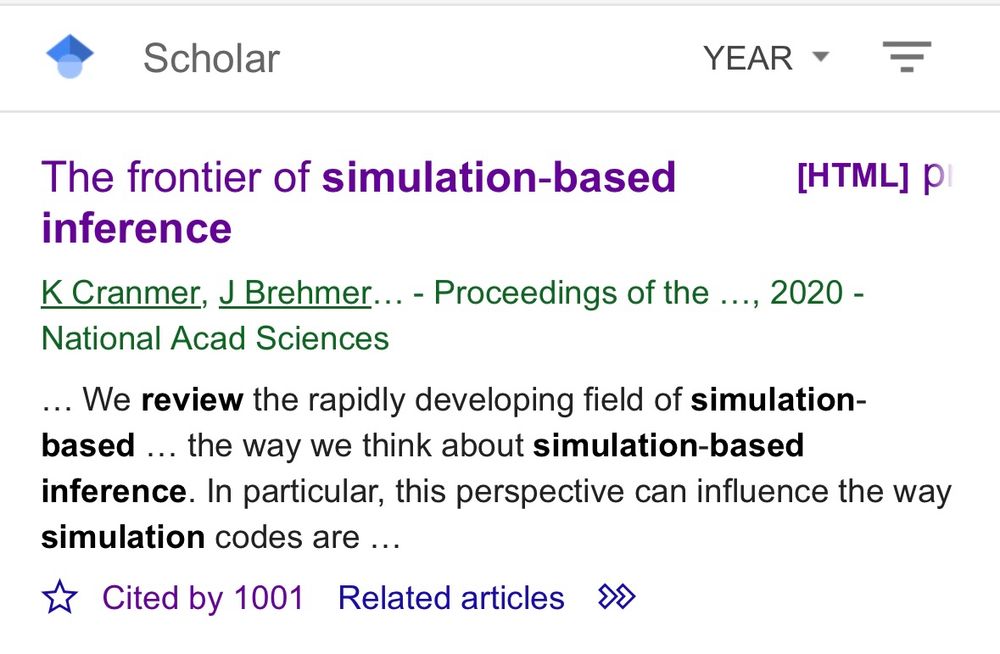 Screenshot of Google scholar 