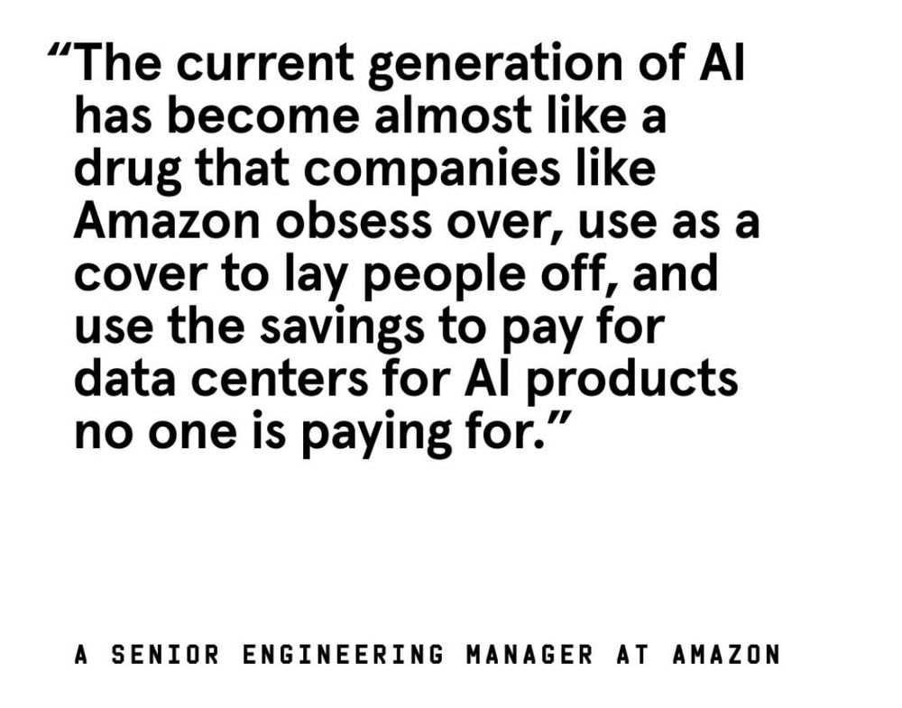 Quote about AI from an Amazon engineer