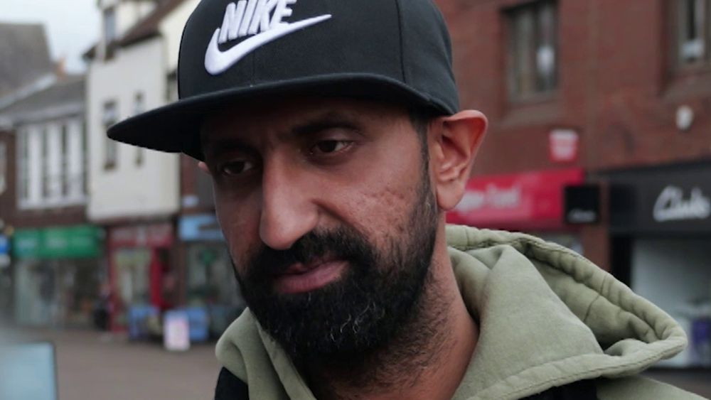 Zahin was talking to Sky correspondent Shamaan Freeman-Powell about tensions in the community over asylum when the incident took place.