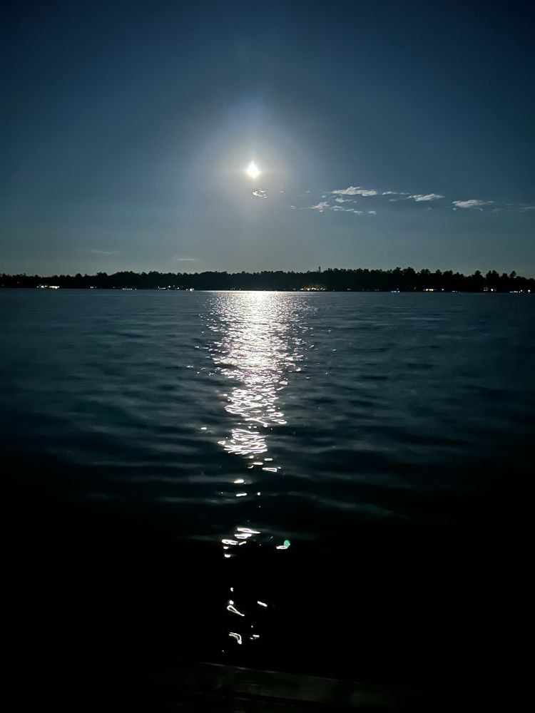 Moon over water